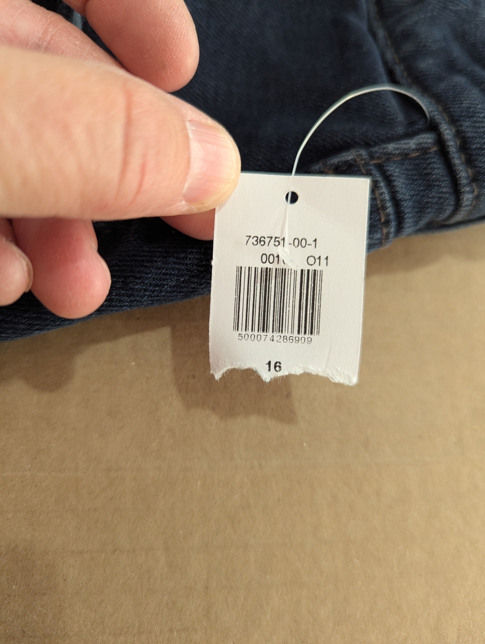 Old Navy Blue Denim High-Rise Frayed Hem Jeans Mini Skirt Sz 16 *NWT - Picture 4 of 9